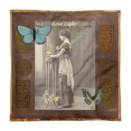 Love Light Vintage Fairy Square Pillow Case only