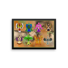 Of All Color Waterbirds Framed photo paper poster