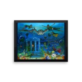 The Little People Journey into the Mystic Sea Framed photo paper poster – 12×16