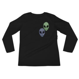 Aliens Painted by Chris Disano Ladies’ Long Sleeve T-Shirt