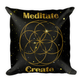 Meditate Create Seed of Life Square Pillow