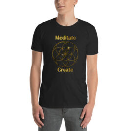 Meditate Create Seed of Life Gold Short-Sleeve Unisex T-Shirt