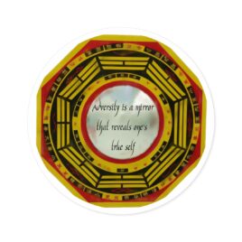 Adversity Chinese Proverb Round Stickers, IndoorOutdoor