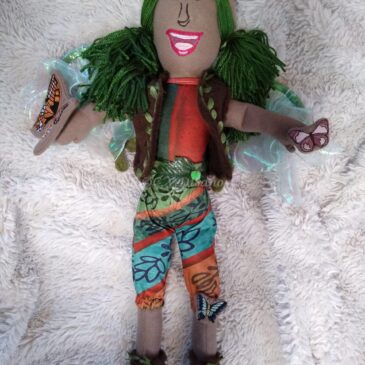Fairy Keepsake Doll | Fantasy Fairy Plush Handmade Doll | Wire Wings