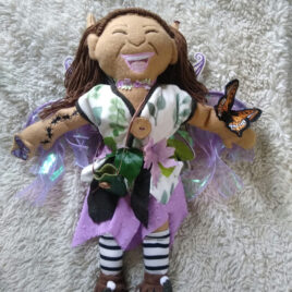 Fairy Keepsake Doll | Wire Wings | Fantasy Fairy Plush Handmade Doll