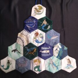 Embroidered Merfolk Fabric Art Tapestry