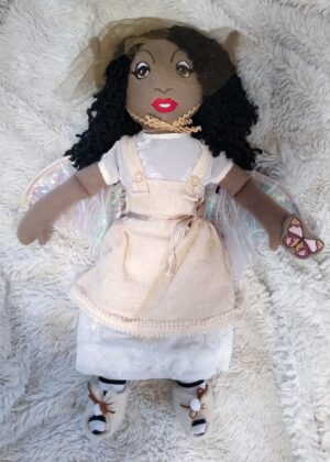 Fairy Keepsake Doll | Wire Wings | Fantasy Fairy Plush Handmade Doll