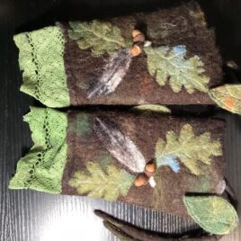 Wet Felt Wrist Warmers | Merino Wool